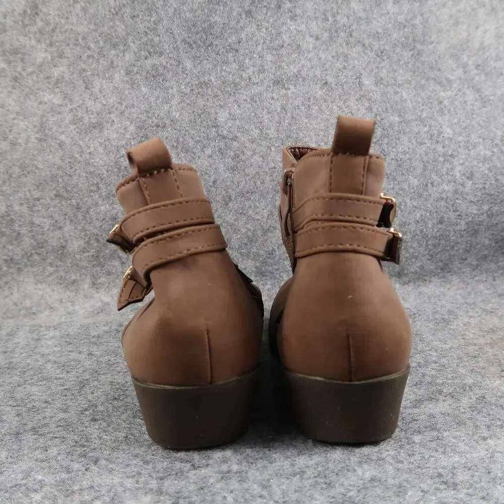 Lucky Top Shoes Kids Girls 1 Boots Ankle Booties Fashion Brown Western Casual